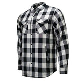 Men's Desperado Reversible Flannel Shirt - 100% Cotton Snap Front Plaid w/ Chest and Hand Pockets - MNG11804