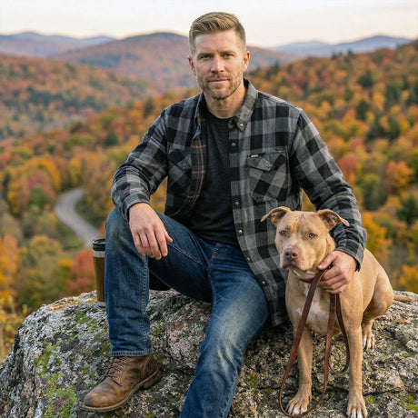 MMCC Men's Deadwood Reversible Flannel Shirt - 100% Cotton Snap Front Plaid w/ Chest and Hand Pockets - MNG11805