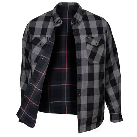 MMCC Men's Desperado Reversible Flannel Shirt - 100% Cotton Snap Front Plaid w/ Chest and Hand Pockets - MNG11805