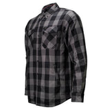 Men's Desperado Reversible Flannel Shirt - 100% Cotton Snap Front Plaid w/ Chest and Hand Pockets - MNG11805