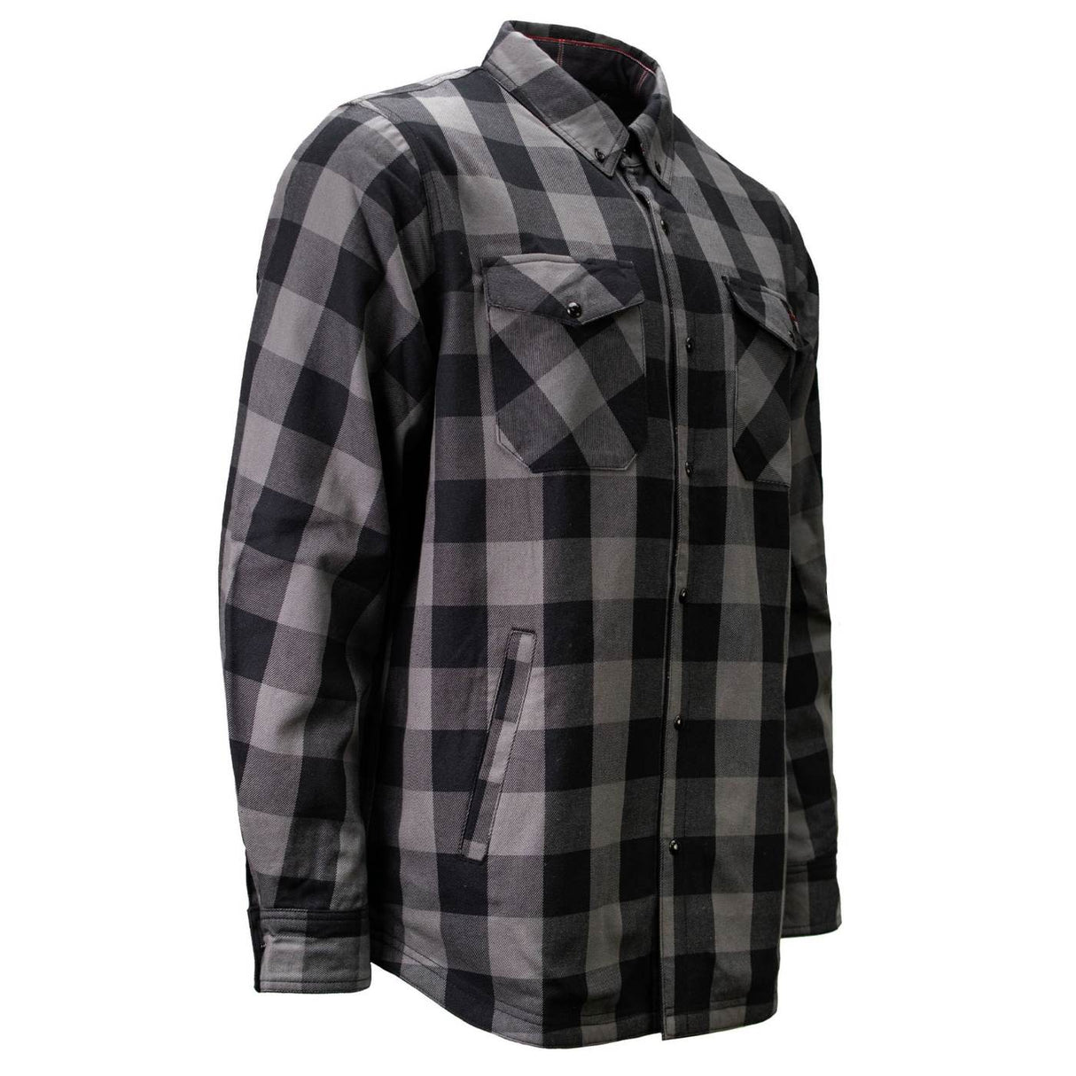 Men's Desperado Reversible Flannel Shirt - 100% Cotton Snap Front Plaid w/ Chest and Hand Pockets - MNG11805