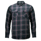 Men's Desperado Reversible Flannel Shirt - 100% Cotton Snap Front Plaid w/ Chest and Hand Pockets - MNG11805