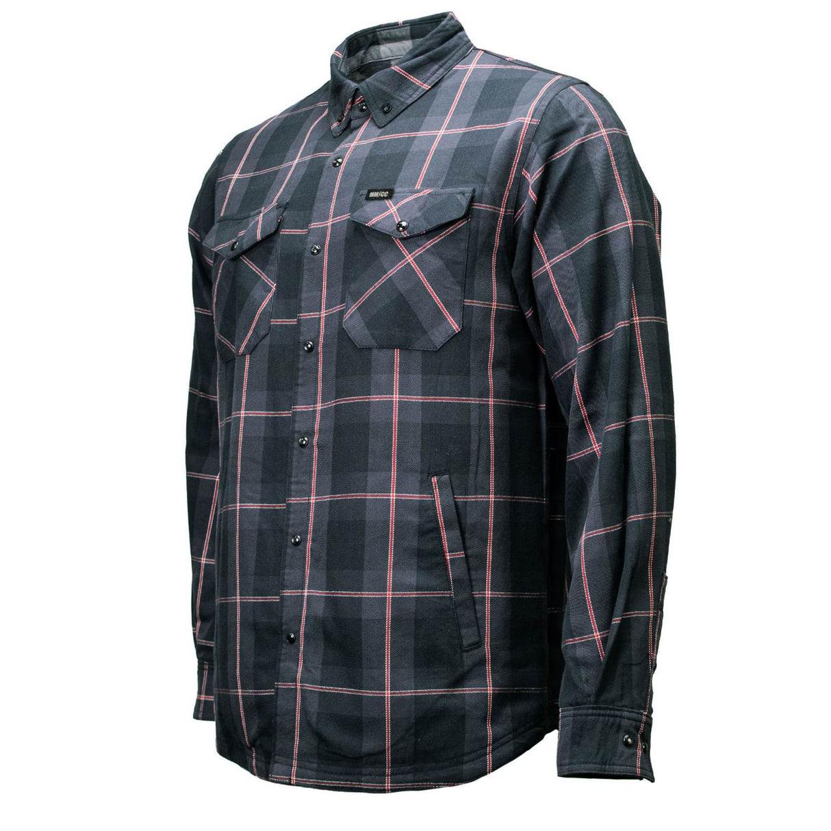 Men's Desperado Reversible Flannel Shirt - 100% Cotton Snap Front Plaid w/ Chest and Hand Pockets - MNG11805
