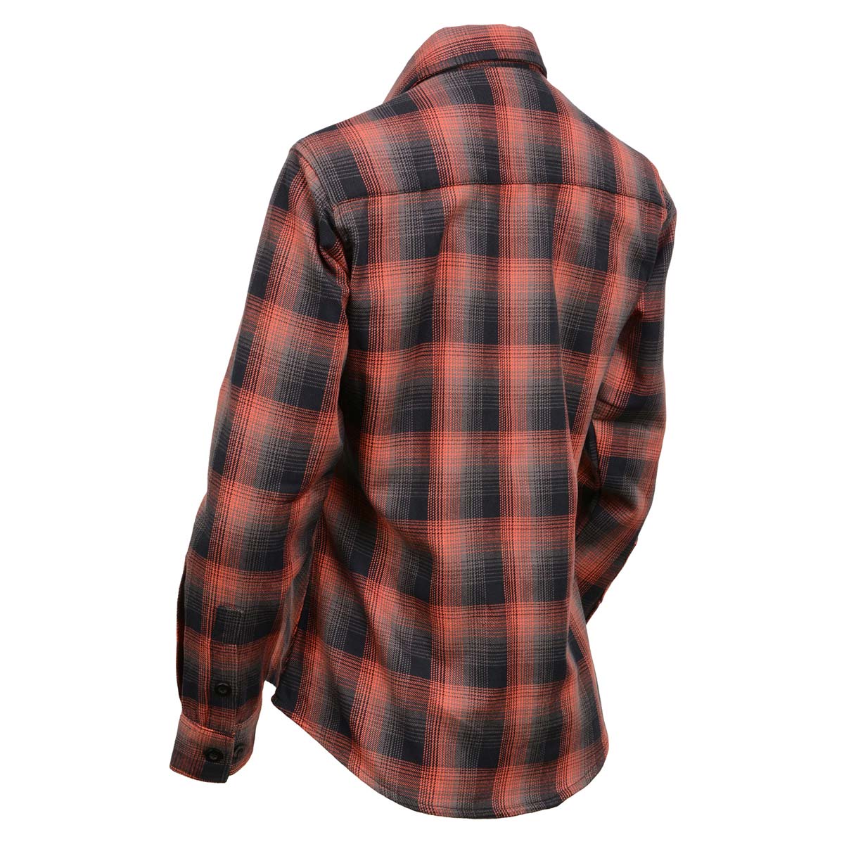 Women's "Aria" Black/Red Long Sleeve Cotton Flannel Shirt - MNG21607 - by Milwaukee Leather