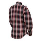 Milwaukee Leather MPL2604 Women’s Ember Flannel Biker Shirt - CE Approved Armor - Reinforced w/ Aramid Fiber