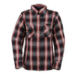 Milwaukee Leather MPL2604 Women’s Ember Flannel Biker Shirt - CE Approved Armor - Reinforced w/ Aramid Fiber