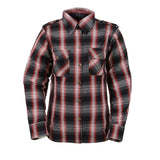 Milwaukee Leather MPL2604 Women’s Ember Flannel Biker Shirt - CE Approved Armor - Reinforced w/ Aramid Fiber