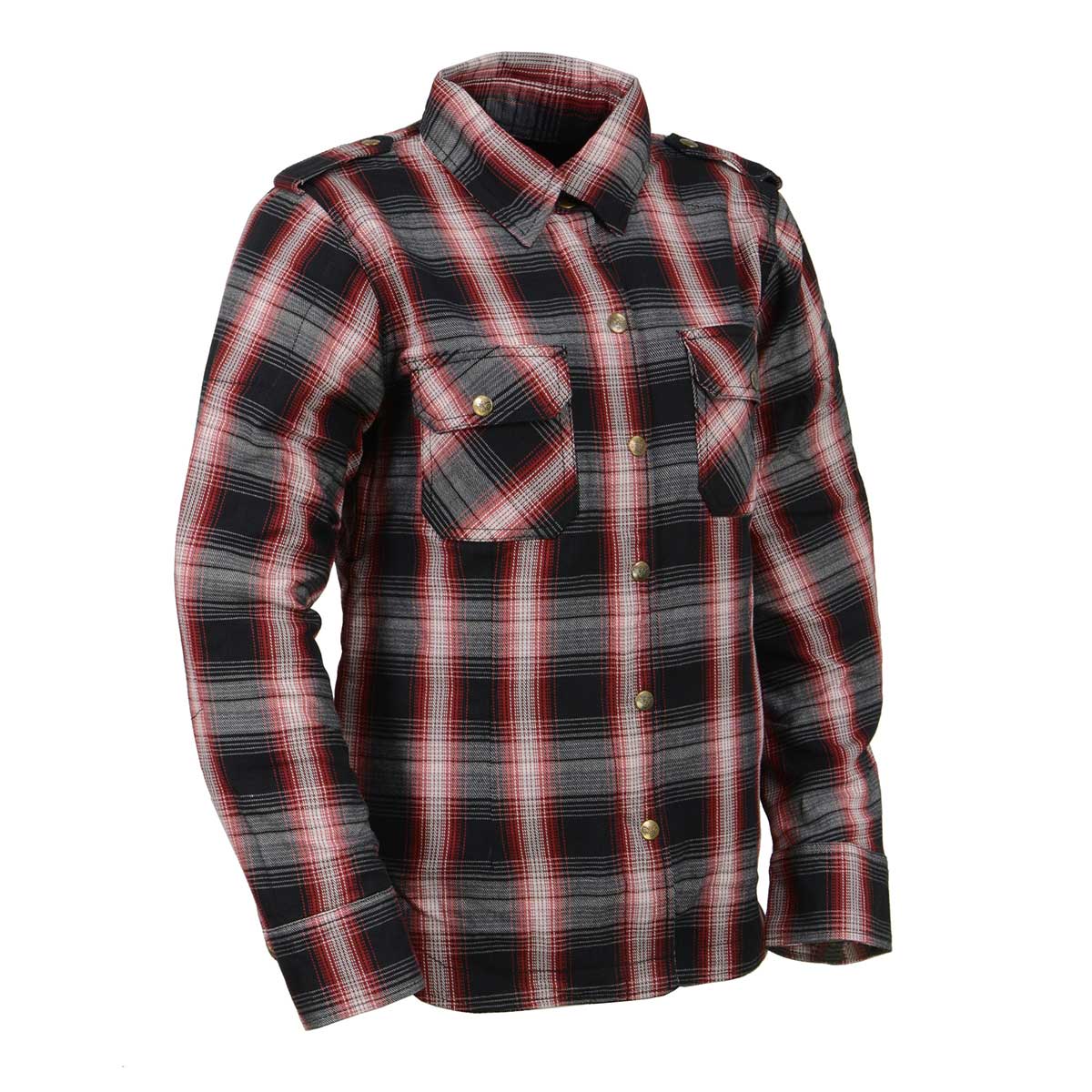 Women's "Iron Roses - Red Thorn" Multi-Color Armored Flannel Shirt - MPL2604