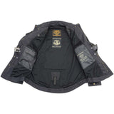Milwaukee Leather MPM1622 Men's Black CE Armored Denim Long Sleeve Shirt Reinforced w/ Aramid Fibers