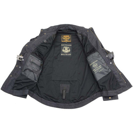 Milwaukee Leather MPM1622 Men's Black CE Armored Denim Long Sleeve Shirt Reinforced w/ Aramid Fibers