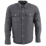Milwaukee Leather MPM1622 Men's Black CE Armored Denim Long Sleeve Shirt Reinforced w/ Aramid Fibers