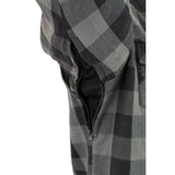 Milwaukee Leather MPM1630 Men's Plaid Flannel Biker Shirt w/ CE Armor - Reinforced w/ Aramid Fibers
