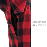 Milwaukee Leather MPM1631 Men's Plaid Flannel Biker Shirt with CE Approved Armor - Reinforced w/ Aramid Fiber
