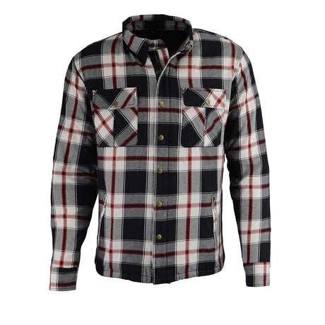 Milwaukee Leather MPM1635 Men’s Armored Riding Flannel – Full Aramid Fiber Lined, CE Shoulder/Elbow Armor