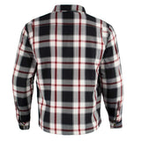 Milwaukee Leather MPM1635 Men’s Armored Riding Flannel – Full Aramid Fiber Lined, CE Shoulder/Elbow Armor