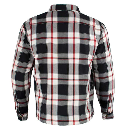 Milwaukee Leather MPM1635 Men’s Armored Riding Flannel – Full Aramid Fiber Lined, CE Shoulder/Elbow Armor