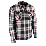 Milwaukee Leather MPM1635 Men’s Armored Riding Flannel – Full Aramid Fiber Lined, CE Shoulder/Elbow Armor