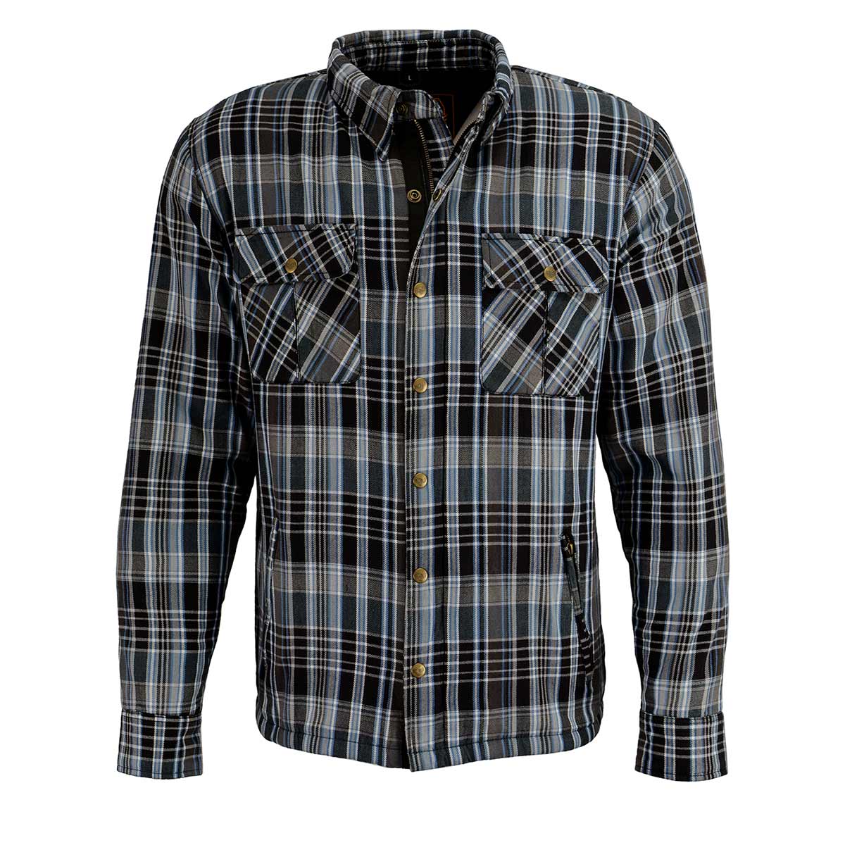 Milwaukee Leather MPM1636 Men’s Armored Riding Flannel – Full Aramid Fiber Lined, CE Shoulder/Elbow Armor