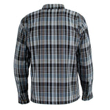 Milwaukee Leather MPM1636 Men’s Armored Riding Flannel – Full Aramid Fiber Lined, CE Shoulder/Elbow Armor