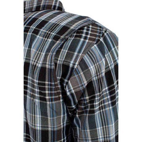 Milwaukee Leather MPM1636 Men’s Armored Riding Flannel – Full Aramid Fiber Lined, CE Shoulder/Elbow Armor