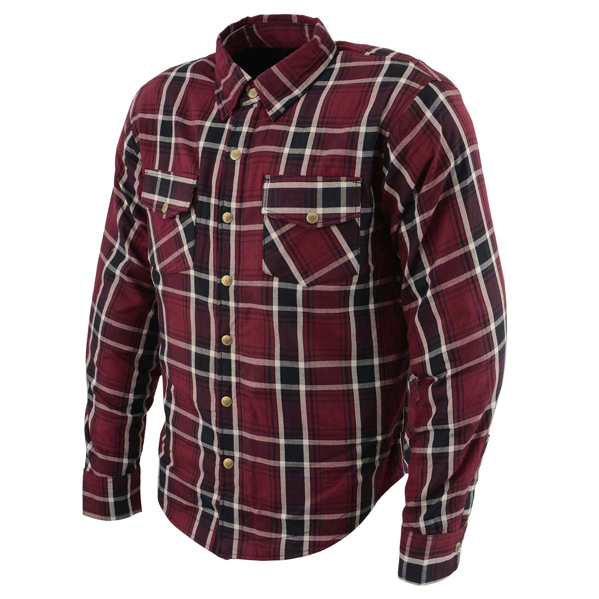 Men's "Asphalt Shield - Ironfang" Multi-Color Armored Flannel Shirt - MPM1640