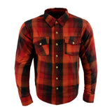 Men's "Asphalt Shield - Firestorm" Multi-Color CE Armored Flannel Shirt - MPM1641 - by Milwaukee Leather