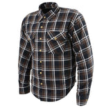 Men's "Asphalt Shield - Blackveil" Multi-Color Armored Flannel Shirt - MPM1643