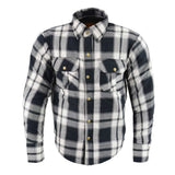 Men's "Asphalt Shield - Spartan" Black/White Armored Flannel Shirt - MPM1644