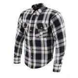 Men's "Asphalt Shield - Spartan" Black/White Armored Flannel Shirt - MPM1644