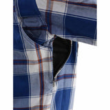 Milwaukee Leather Men's Plaid Flannel Biker Shirt with Aramid Fiber and Armor