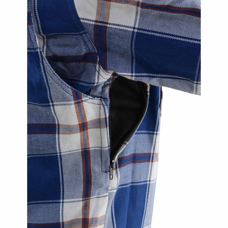Milwaukee Leather Men's Plaid Flannel Biker Shirt with Aramid Fiber and Armor