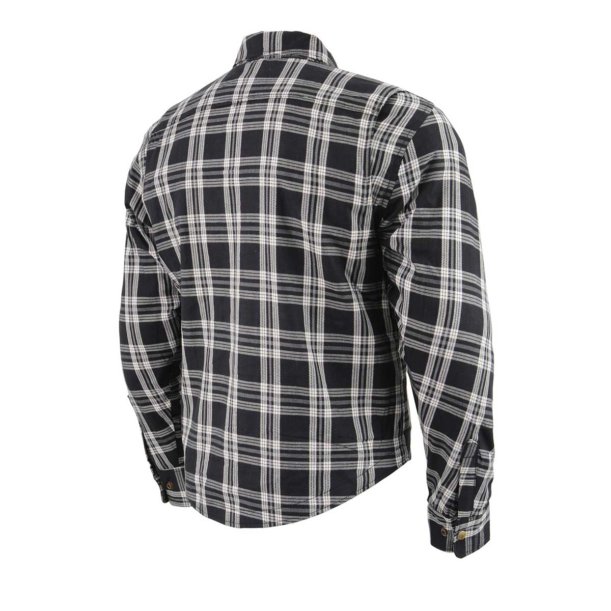 Men's "Asphalt Shield - Stormbane" Black/White Armored Flannel Shirt - MPM1646