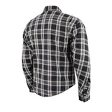 Men's "Asphalt Shield - Stormbane" Black/White Armored Flannel Shirt - MPM1646