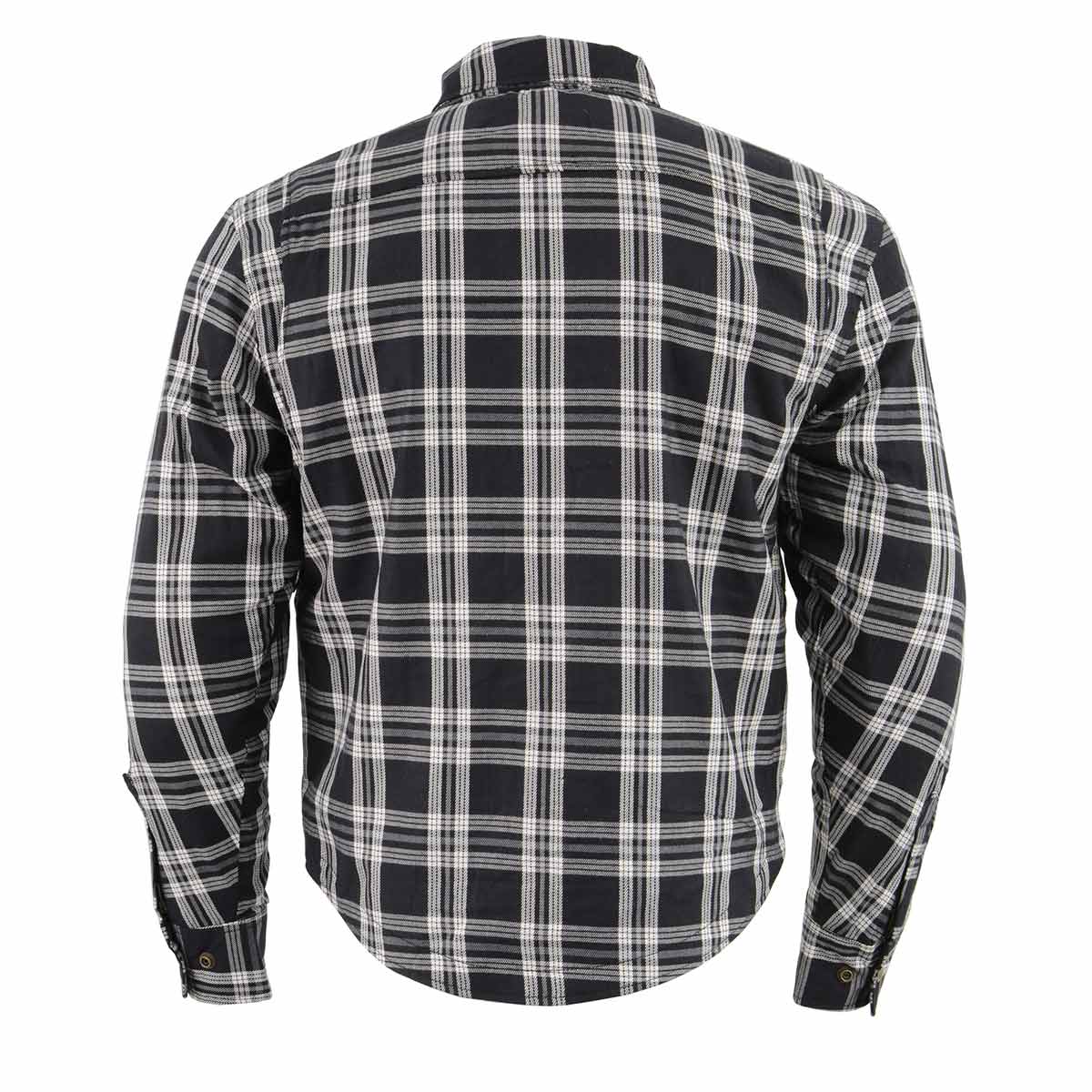 Men's "Asphalt Shield - Stormbane" Black/White Armored Flannel Shirt - MPM1646