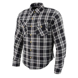 Men's "Asphalt Shield - Stormbane" Black/White Armored Flannel Shirt - MPM1646