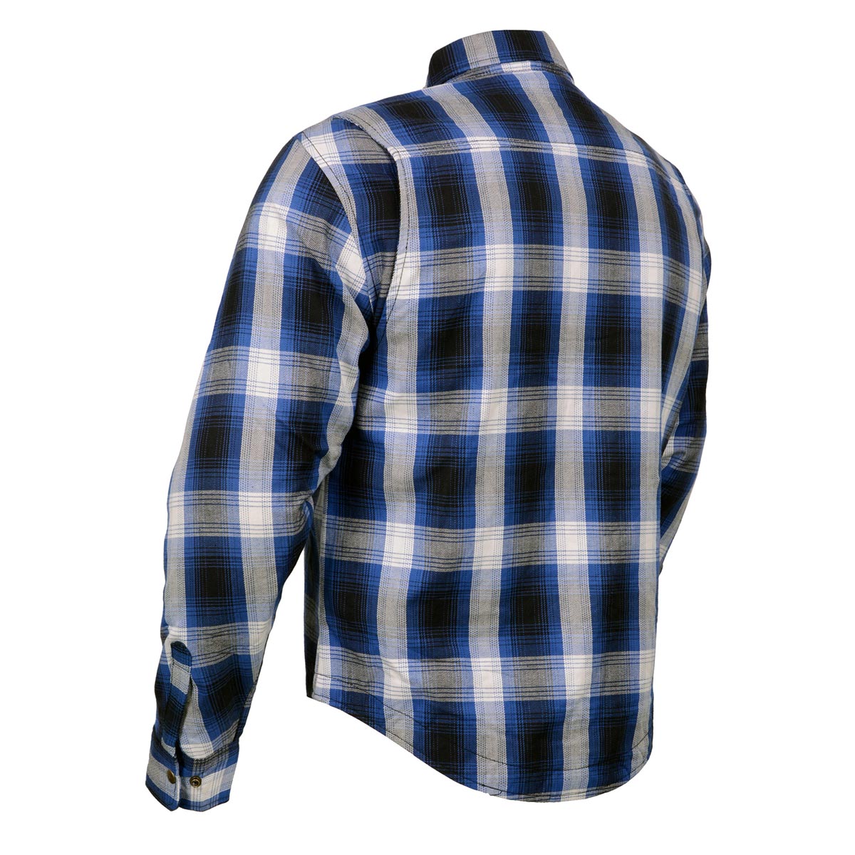 Men's "Asphalt Shield - Wreckage" Blue/White Armored Flannel Shirt - MPM1650