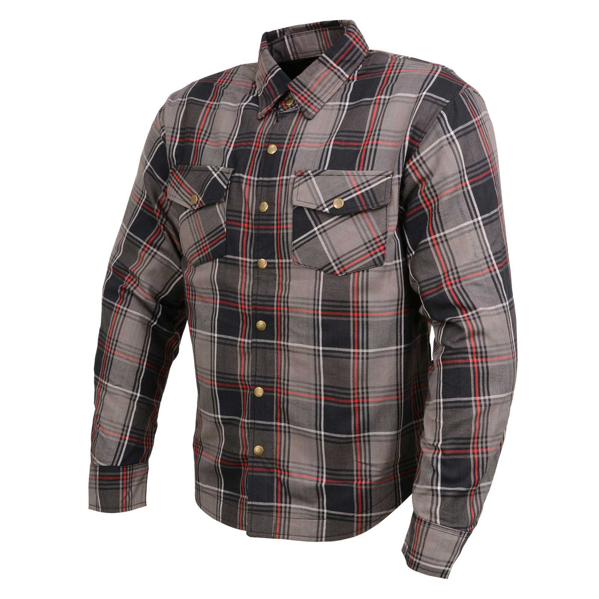Men's "Asphalt Shield - Outrage" Multi-Color Armored Flannel Shirt - MPM1652