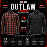 Milwaukee Motorcycle Clothing Co. Men's Reversible Plaid Flannel Shirt